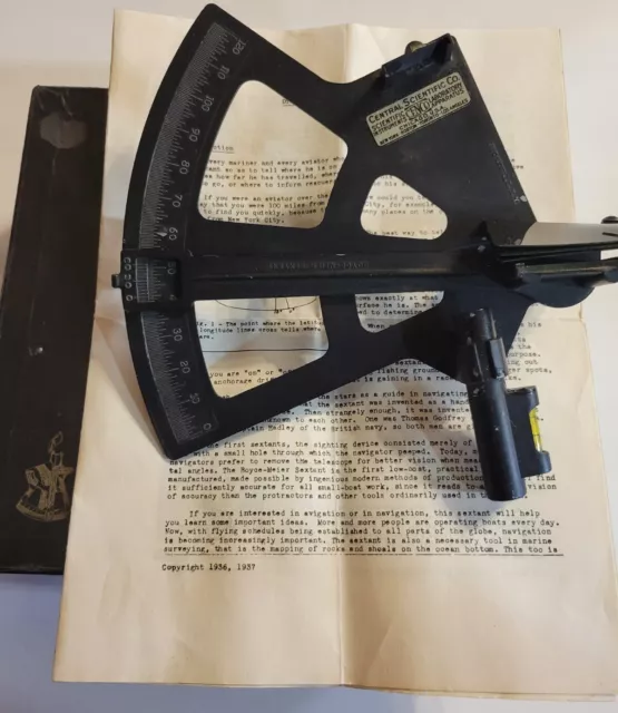 Vtg Boyce Meier Sextant Central Scientific Co. Aviation & Mariner Tool & More