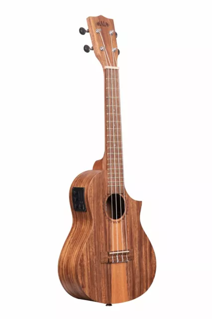 Kala Teak TriTop Florentine Cutaway Concert Acoustic Electric Ukulele KA-TK-C-CE