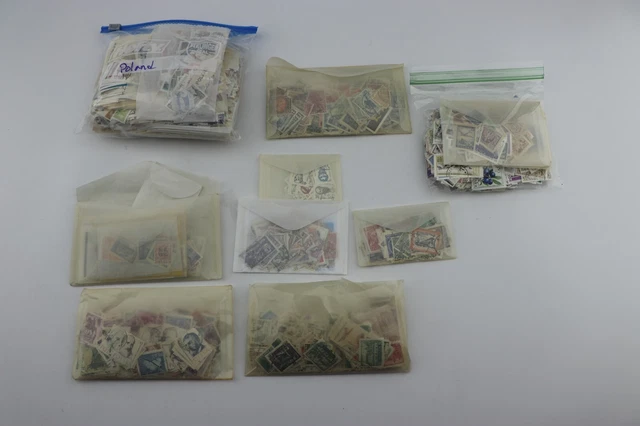 Poland polska poczta stamps lot bag postage history 3800+ 1lbs 3oz