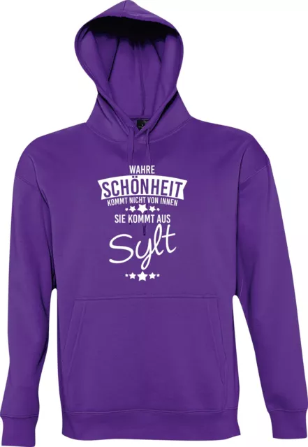 Kapuzen Sweatshirt Wahre Schönheit kommt aus Sylt