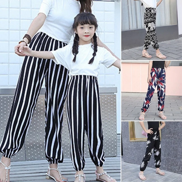 Pantaloni lanterne yoga bohemien bambini stampa vento nazionale pantaloni sottili sfusi