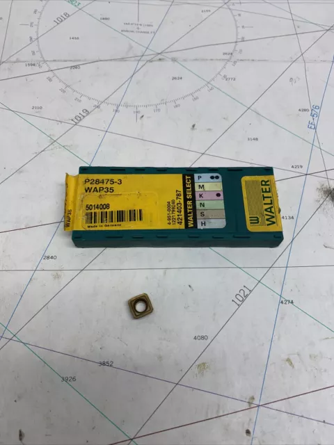 Walter Carbide Inserts WAP35 P28475-3 Lot Of 8