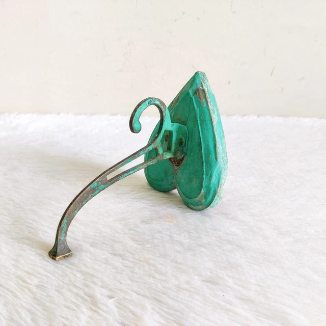 1930s Vintage Handcrafted Brass Hook Hanger Rich Patina Decorative M444