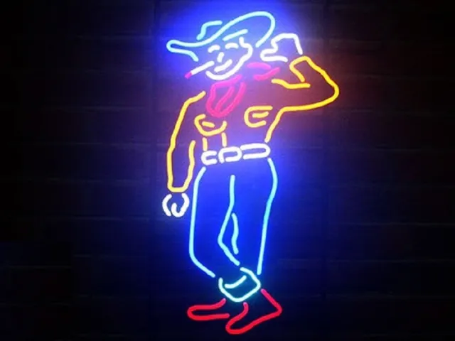 CoCo Las Vegas Cowboy Neon Sign 17"x14" Bar Beer Hanging light