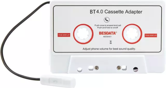 CICMOD Kassettenadapter für Bluetooth Autoradio Auto Tape Kassettenadapter Audio