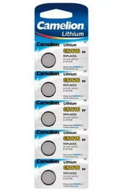 3x CR1616 Lithium Knopfzelle 3V Camelion Blister