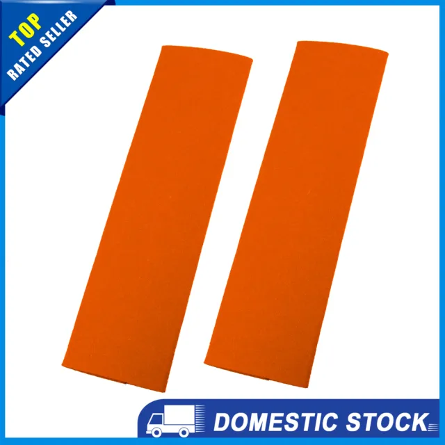 Universal Car Seat Belt Protector Pads Shoulder Strap Seatbelt Orange Pack of 2