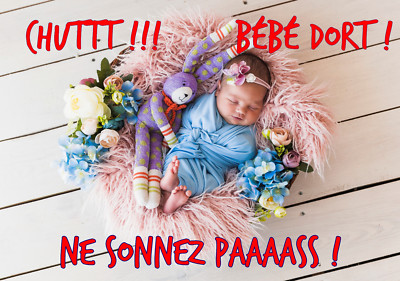 Plaque De Porte Metal Alu Bebe Dort 27 X 19cm Environ Attache Ref Al03 Eur 10 90 Picclick Fr