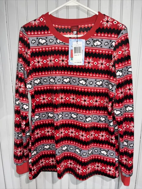 ❄️ VERA BRADLEY Peanuts SNOOPY Fair Isle Medium Pajama Top SO SOFT NWT $48