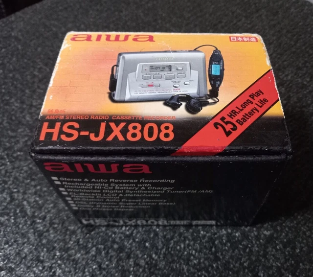JAPAN BOXED AIWA HSJX808 Remote Walkman Portable Cassette Tape Player