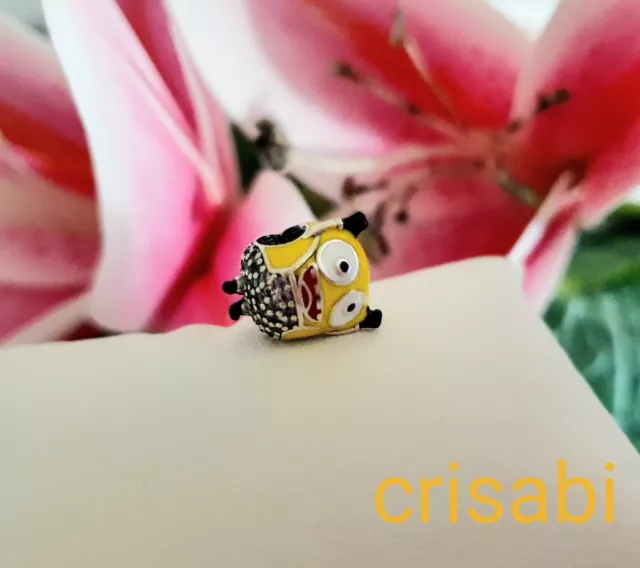 Minion Charm Für Armband Versilbert