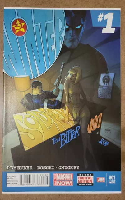 WINTER SOLDIER BITTER MARCH 1 NM RARE 2ND PRINT BLUE BORDER 2014 Captain America
