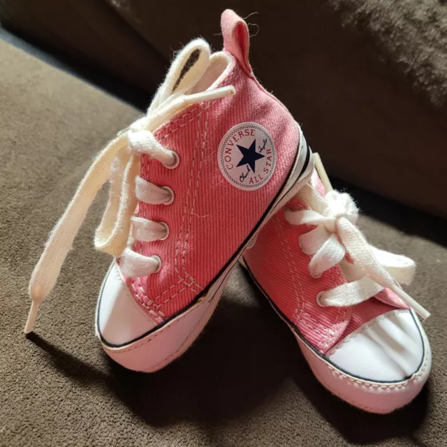 Converse Infant Crib Shoes Pink Baby Chuck Taylor All Star Cribster Canvas NEW