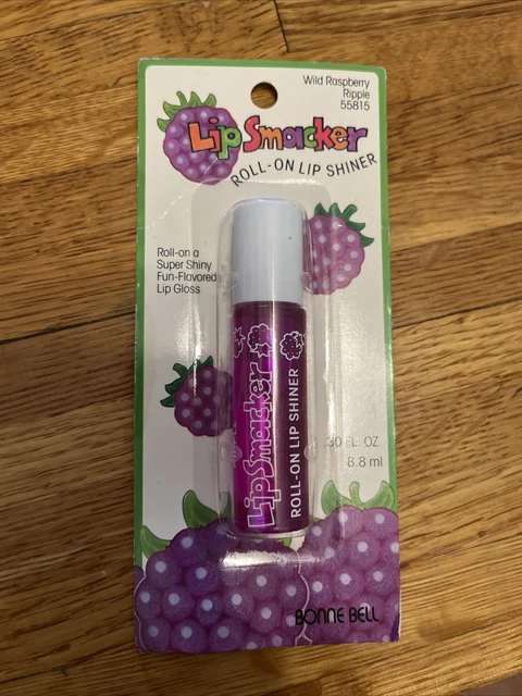 Bonne Bell Lip Smacker Roll On Lip Shiner - Wild Raspberry Ripple (WHITE CAP)