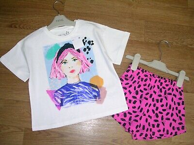 BNWT NEXT Girls Pink Animal Print Sleepwear Pyjamas Age 3 98cm NEW