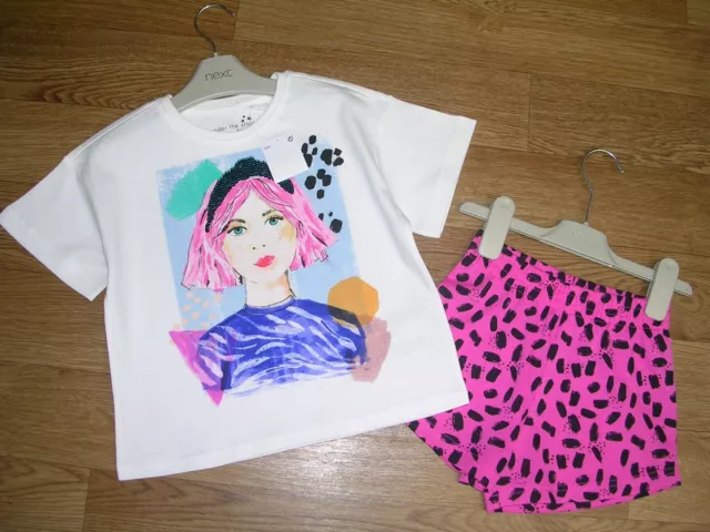 Pigiami pigiami nuovi con etichette NEXT con stampa animale rosa età 3 98 cm NUOVI