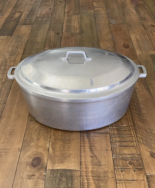 Vintage MCM Miracle Maid Cast Aluminum Roaster Dutch Oven W/ Lid Pot Cook Vintage MCM Miracle Maid Cast Aluminum Roaster Dutch Oven W/ Lid Pot Cook