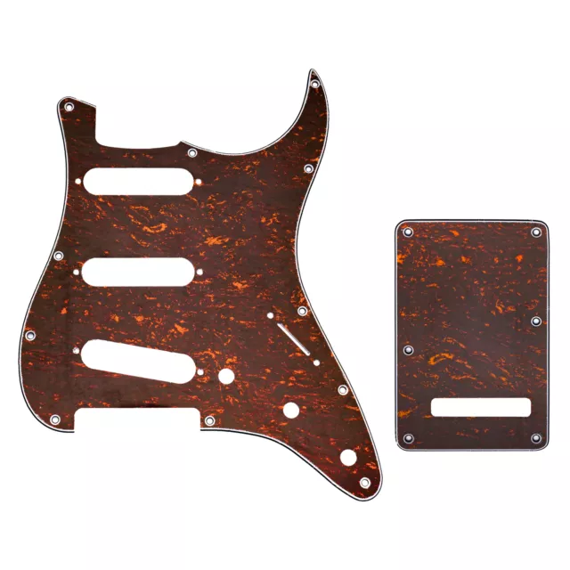 Musiclily Red Tortoise SSS Pickguard Back Plate For Standard Modern Strat Guitar