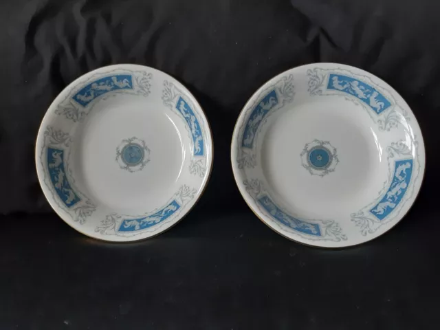 Coalport Revelry Blue Cereal/Soup Bowls X2