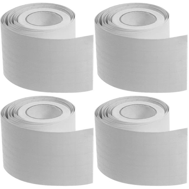 4 Pack Weiß PVC Selbstklebende Grundplatte Wandleiste Bodenleistenleiste