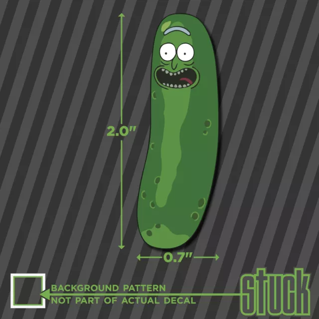 Small Pickle Rick set of 2 - 0.7"x2.0" - printed vinyl decal sticker morty