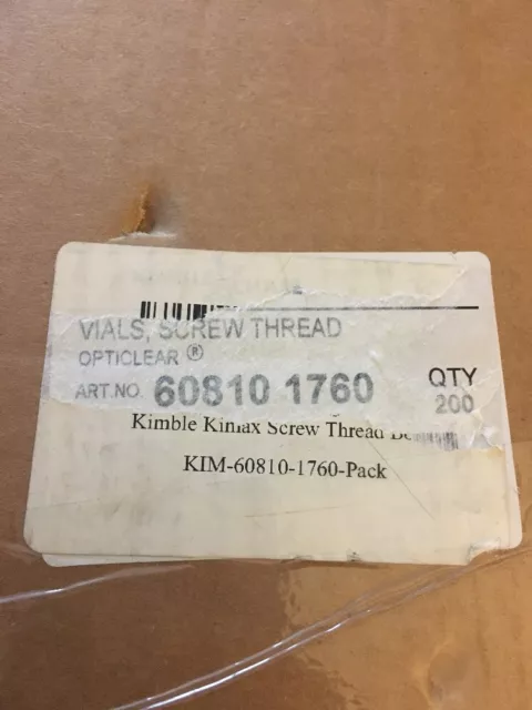 Kimble Opticlear 60810 1760 Screw Thread Vials - Pack Of 200