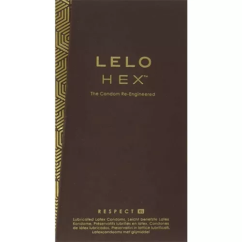 LELO Hex XL Extra Safe Large Condoms Extra Safe 12 Pack 58mm