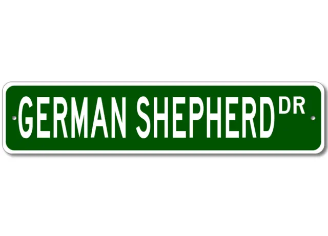 German Shepherd K9 Breed Pet Dog Lover Metal Street Sign - Aluminum