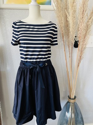 Kate Spade Stripe Knit Mixed Media Dress Size XS