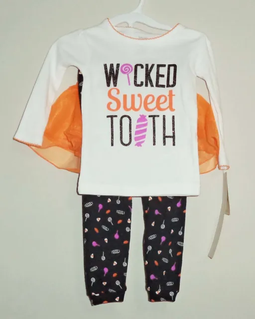 Carters Halloween Wicked Sweet Tooth Infant/Toddler Pajama Set SIZE 12 Months-2T