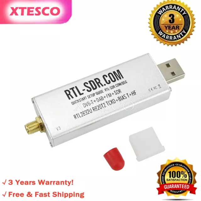 For RTL-SDR Blog V3 R820T2 RTL2832U 1PPM TCXO SMA RTL SDR Radio Software Only#TS