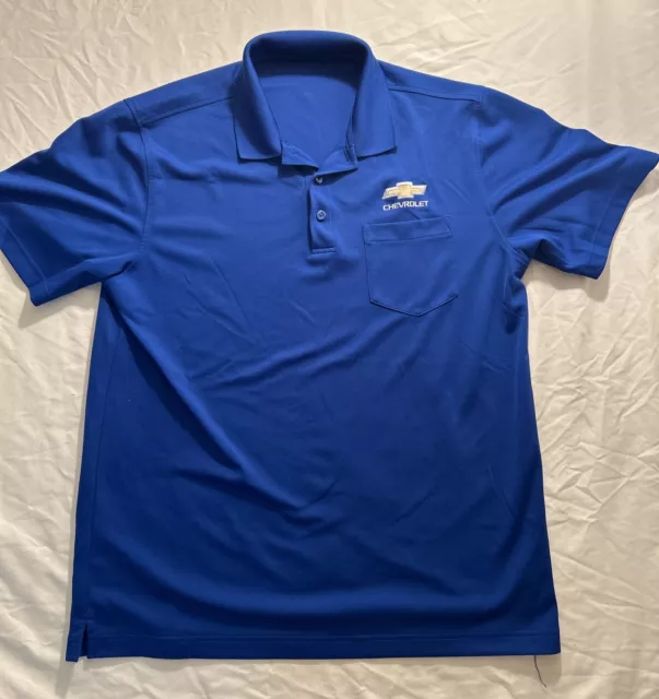 PORT AUTHORITY MEN’S Size Large Dry Fit Blue Chevrolet Polo Shirt ...