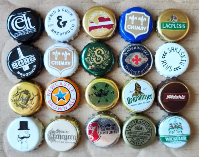 beer soda cider bottle tops crown caps kronkorken