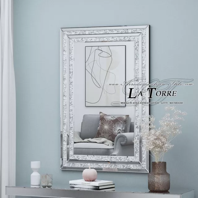 STILPROJECTSTORE Specchio moderno rettangolare da parete con cornice,  specchio decorativo 120x80 - Medora…