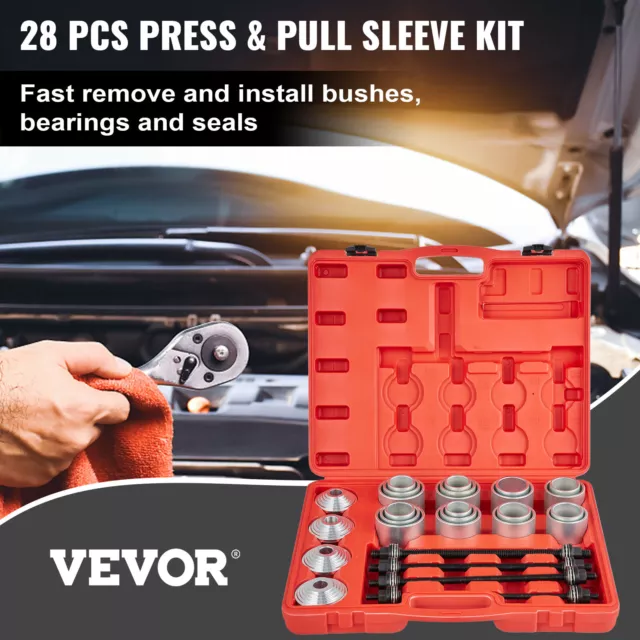 VEVOR Kit Strumento 28PZ per Rimozione delle Boccole in Acciaio45 con Custodia 2