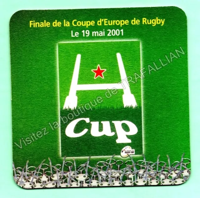 sous-bock  HEINEKEN H CUP 2001  (envoi monde gratuit) sb1073