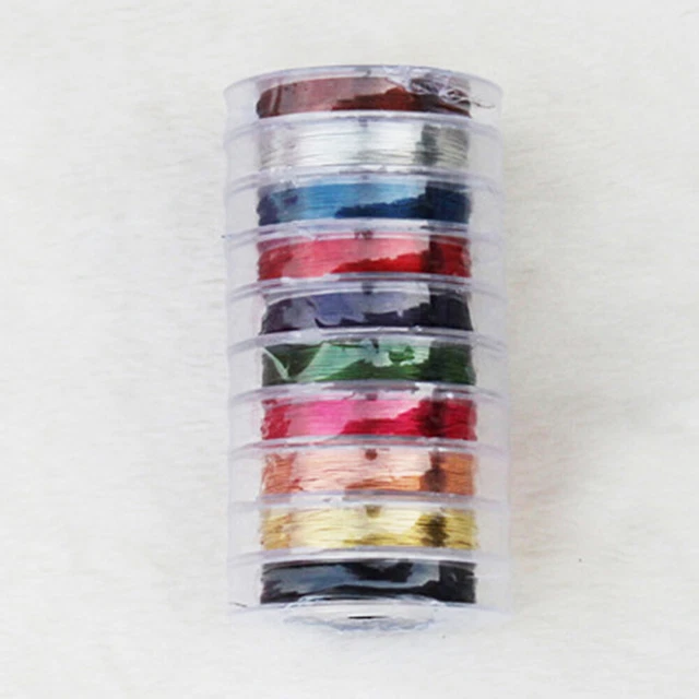 10 Rolls/pack Magnetdraht Kunstkupferdraht Kupferdrahtschmuck Kupferdrahtrolle