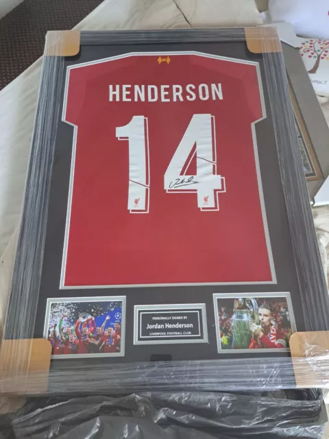 jordan henderson signed shirt framed Liverpool Fc