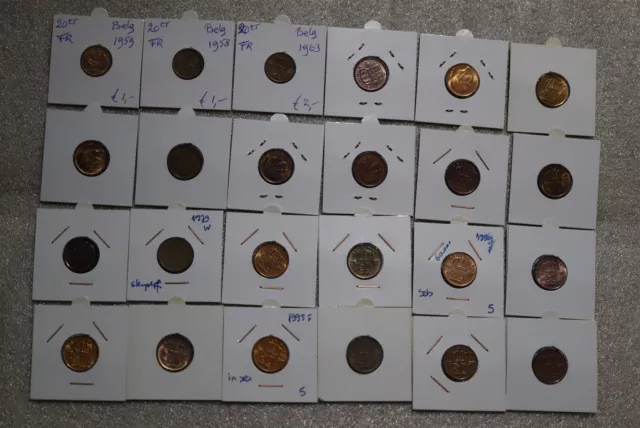 🧭 🇧🇪 Belgium 50 Centimes Collection Some Scarce From Sets B53 #573 Bx9