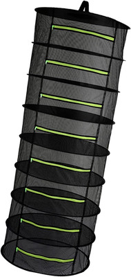 sospesa 65 cm x 35 cm x 35 cm 3 strati blu per asciugare verdure ecc. pesce Rete di essiccazione per erbe aromatiche erbe con chiusura lampo carne pieghevole 