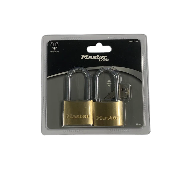 Master Lock 40mm Long Shackle Padlock - 2 Pack - 1902TLFAU