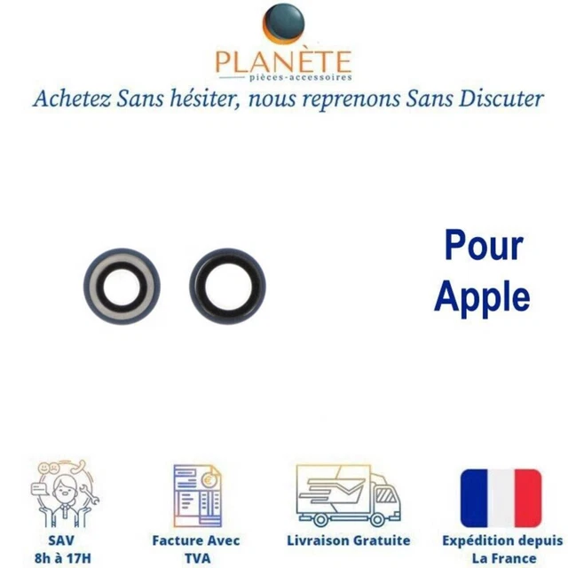 Lentille De Caméra Arrière Bleue Pour IPhone 12 Mini - Remplacement - Compatible Modèles A2176, A2398, A2399, A2400 - Neuf