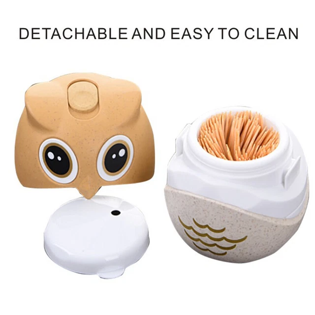 1Pcs Creative Toothpicks Holder Cartoon Shaped Automatic Toothpick Box Dispenser