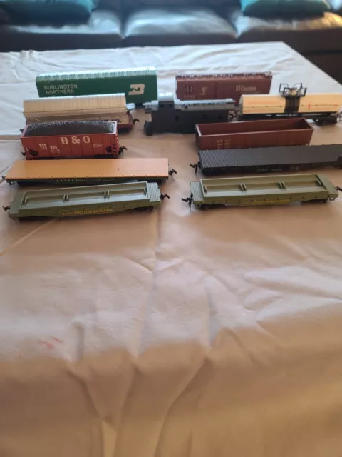 ho scale freight cars train lot