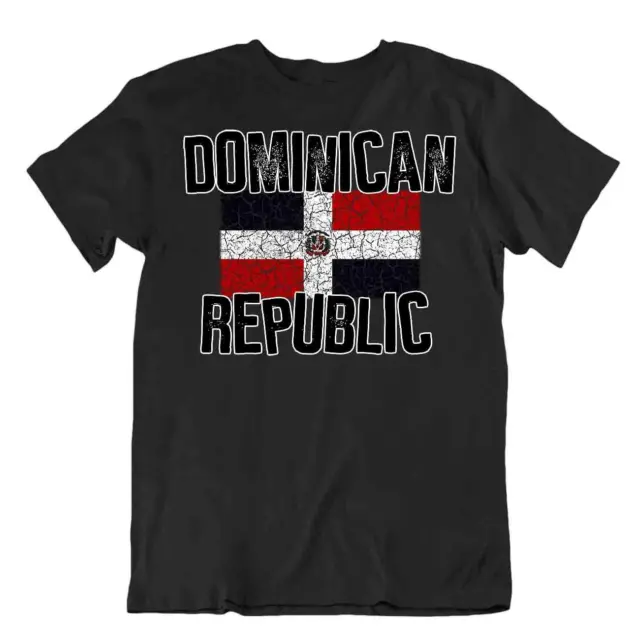 Flag T-Shirt Dominican Republic Fashion Country Souvenir Gift Tee Pride logo