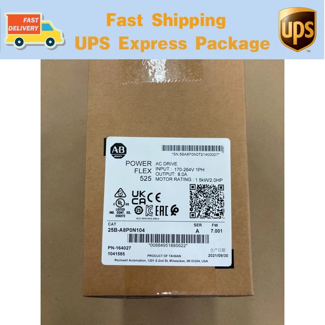 25B-A8P0N104 AB PowerFlex 525 1.5kW (2Hp) AC Drive Fast Shipping 25BA8P0N104 GQ