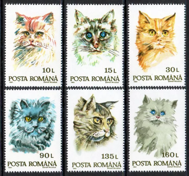 Romania 1993 - "Cats" Complete Set MNH