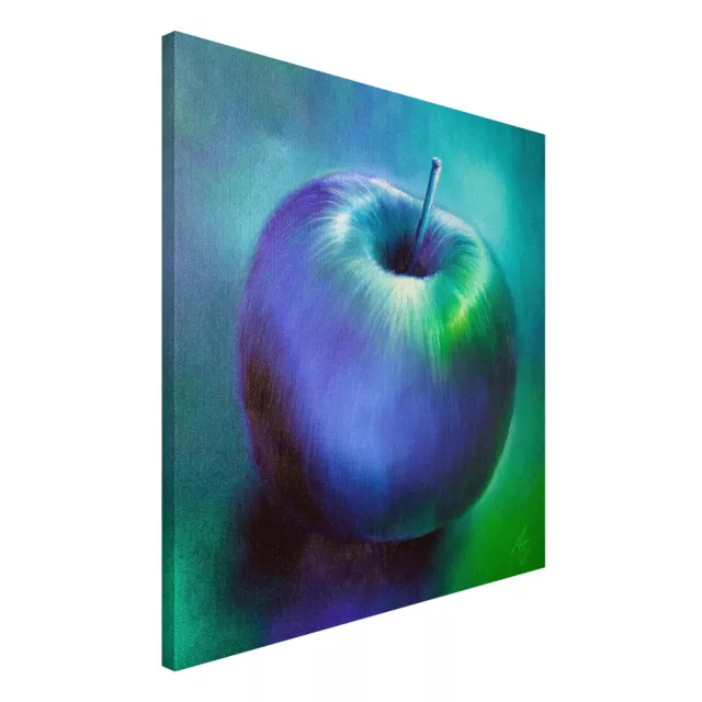 Leinwandbild Wandbild Bild Canvas Druck XXL Panorama Natur Obst Apfel Blau Grün