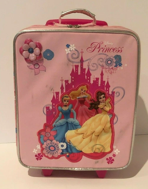 DISNEY STORE PRINCESS Rolling Suitcase Luggage Kids Travel Pink