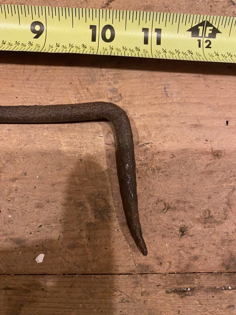 Antique Wrought Iron Latch Hook Gate Barn Shed Door 10" 3